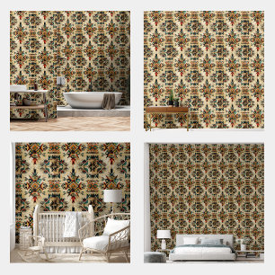 Vintages Muster amerikanischer Ethnic Art Tapete