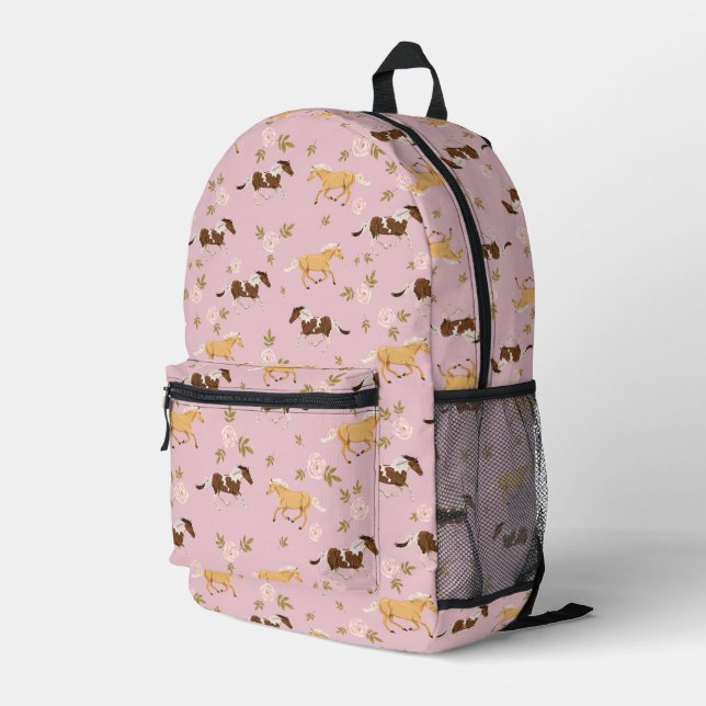 Vintages Muster Bedruckter Rucksack (Rückseitige Ecke Rechts)
