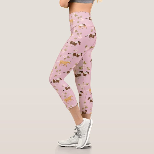 Vintages Muster Capri Leggings (Links)