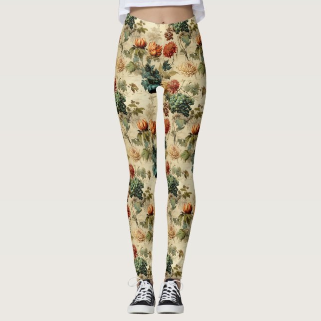 Vintages Muster des Erntedanks (2) Leggings (Vorderseite)