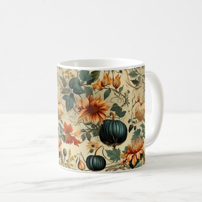 Vintages Muster des Erntedanks (6) Kaffeetasse (VorderseiteRechts)