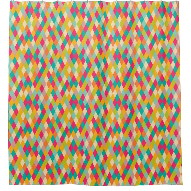 Vintages Muster des Harlekins Duschvorhang (Vorderseite)