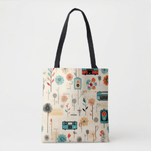 Vintages Muster für Blumen und Kamera (2) Tasche