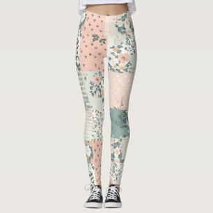 Vintages Muster für Blumenmuster - Pastell (1) Leggings