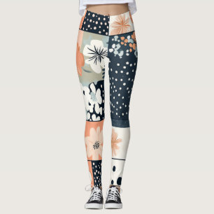 Vintages Muster für Blumenmuster - Pastell (8) Leggings