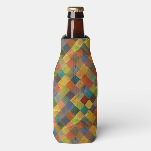 Vintages Muster. Geometrisch. Flaschenkühler (Flaschenvorderseite)
