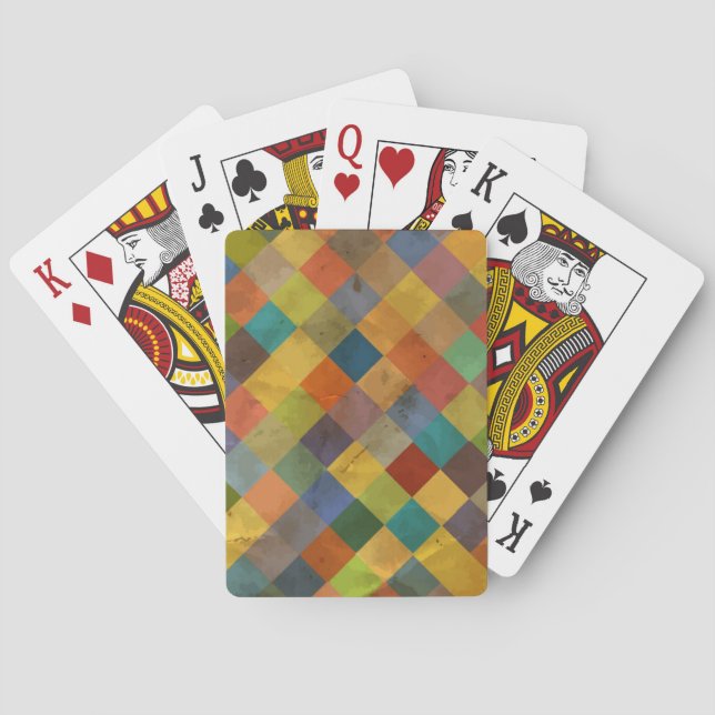 Vintages Muster. Geometrisch Spielkarten (Rückseite)