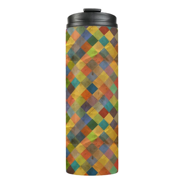 Vintages Muster. Geometrisch. Thermosbecher (Vorderseite)