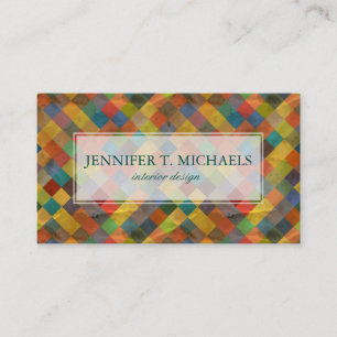 Vintages Muster. Geometrisch Visitenkarte