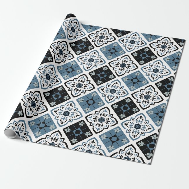 Vintages Muster Geschenkpapier (Ungerollt)