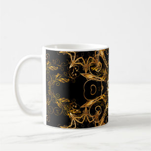 Vintages Muster. Goldenes Gitter. Schneeflocke, We Kaffeetasse