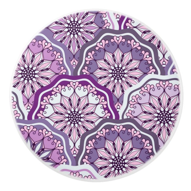 Vintages Muster Keramikknauf (Vorderseite)