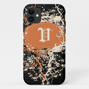 Vintages Muster mit Monogramm V iPhone 11 Hülle