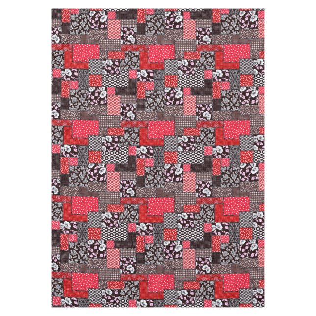 Vintages Muster nahtloser Patchwork Tischdecke (Vorderseite)