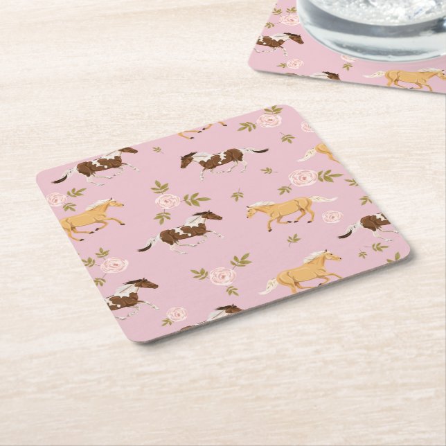 Vintages Muster Rechteckiger Pappuntersetzer (angewinkelt)