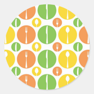 Vintages Muster Runder Aufkleber