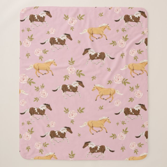 Vintages Muster Sherpadecke (Vorderseite)