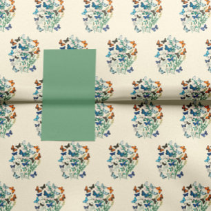 Vintages Muster von Blume und Schmetterlingen Seidenpapier