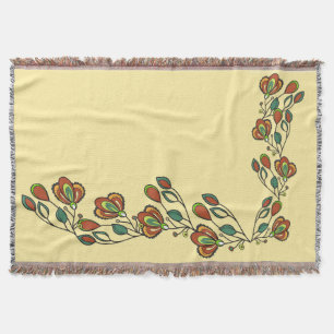 Vintages Muster Woven Throw Blanket - Boho Decke