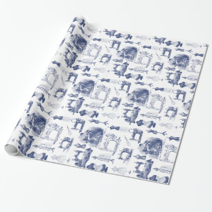 Vintages nähendes Toile Geschenkpapier