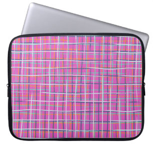 Vintages, nahtlos minimalistisches kariertes Muste Laptopschutzhülle