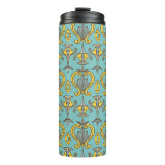 Vintages Nahtloses Jugendstil-Muster. Vintage Wand Thermosbecher