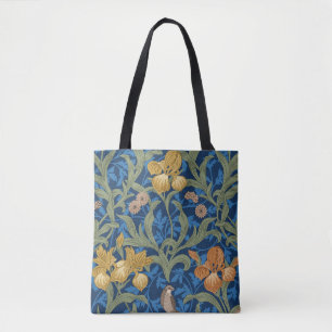 Vintages nahtloses Muster mit orangefarbener Iris Tasche