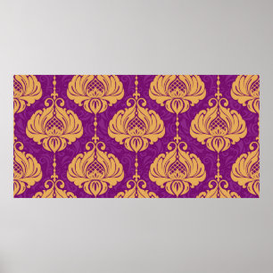 Vintages, nahtloses Staubmuster Poster