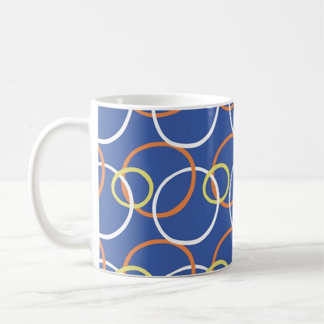 Vintages nahtloses Texturhintergrundmuster. Hand  Kaffeetasse (Links)