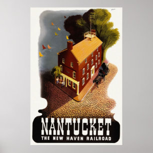 Vintages Nantucket MA Plakat