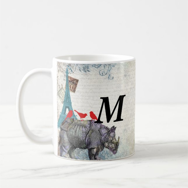 Vintages Nashorn Kaffeetasse (Links)
