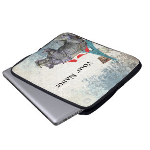 Vintages Nashorn Laptopschutzhülle