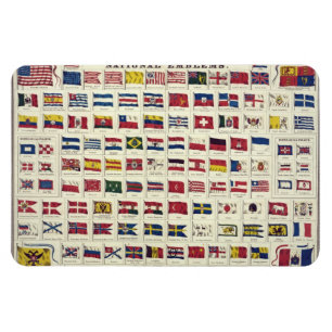 Vintages nationale Flaggen-Diagramm - geschaffen Magnet