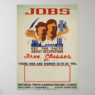 Vintages Nationales Jugendverwaltungsposter (IL) Poster