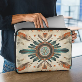 Vintages Native Feather Retro Dream Catcher Muster Laptopschutzhülle