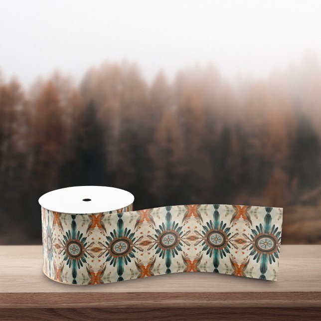 Vintages Native Feather Retro Dream Catcher Muster Ripsband (Von Creator hochgeladen)