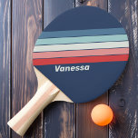 Vintages nautisches Blau Streifen mit Namen Tischtennis Schläger<br><div class="desc">Das Vintage Nautical Blue Striping Ping Pong Paddle mit dem Namen verleiht Ihrem Spiel mit seinen fett blauen Streifen und der personalisierten Namensfunktion ein klassisches maritimes Ambiente. Dieses Paddel, das den zeitlosen Charme des Meeres widerspiegelt, fügt eine Touch nautischen Flairs hinzu und macht jedes Spiel einzigartig. Ideal für diejenigen, die...</div>