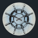 Vintages Navigationsrad Große Wanduhr<br><div class="desc">Fügen Sie der Einrichtung eine nautische Touch hinzu.</div>