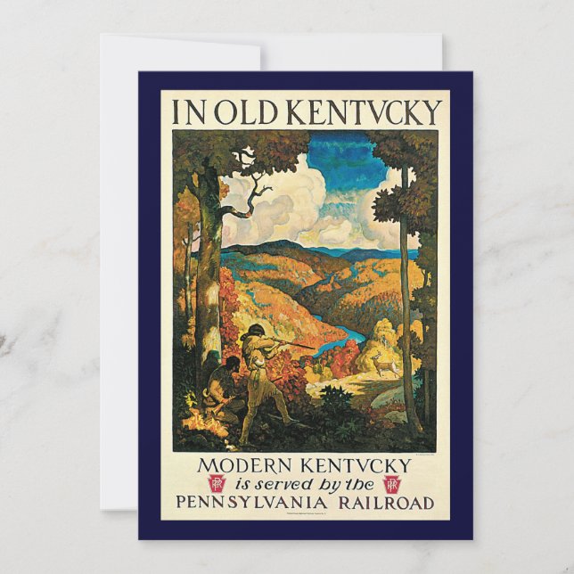 Vintages NC Wyeth Travel Poster in Old Kentucky (Vorderseite)