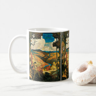 Vintages NC Wyeth Travel Poster in Old Kentucky Kaffeetasse