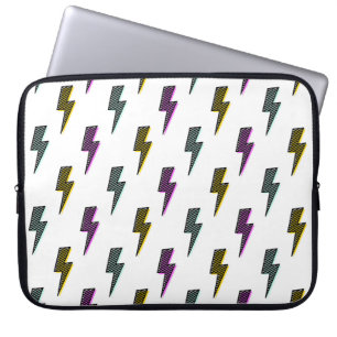 Vintages Neon-Blitz-Muster Laptopschutzhülle