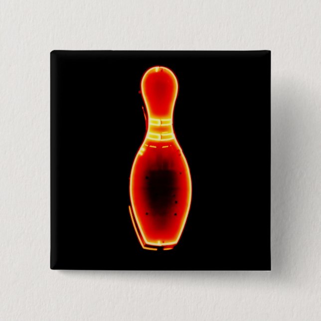 Vintages NeonBowlings-Button Button (Vorderseite)