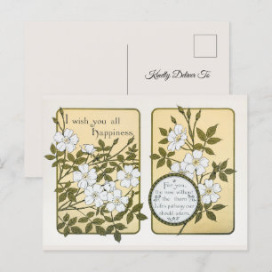 Vintages Neujahr und Weihnachtsgrüße Feiertagspostkarte