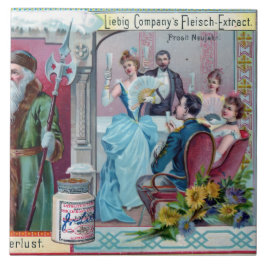 Vintages Neujahrsfest: Liebig-Werbung Fliese