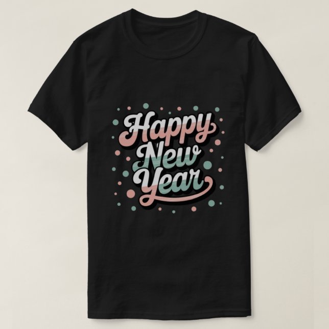 Vintages Neujahrsfest T-Shirt (Design vorne)