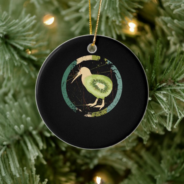 Vintages Neuseeland Kiwi Keramik Ornament (Baum)