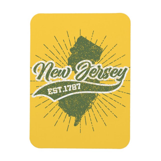Vintages New Jersey Magnet (Vertikal)