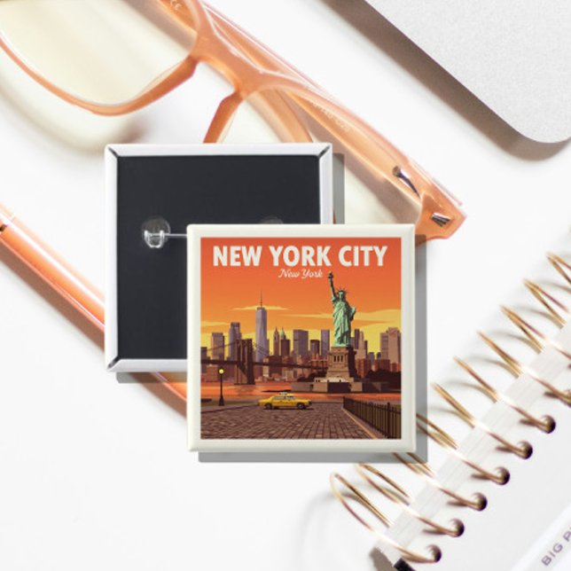 Vintages New York Button (Von Creator hochgeladen)