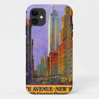 Vintages New York City NYC 5th Avenue Travel Poste