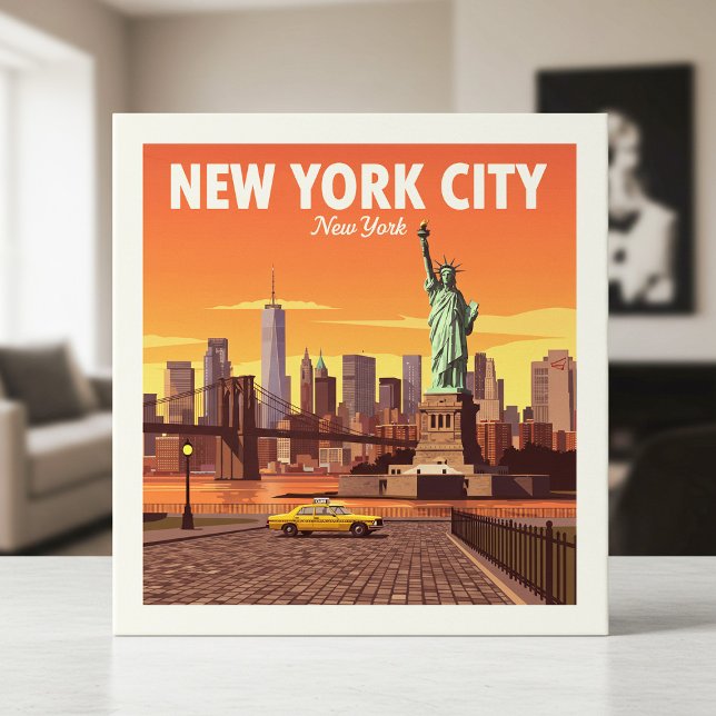 Vintages New York Fliese (Von Creator hochgeladen)